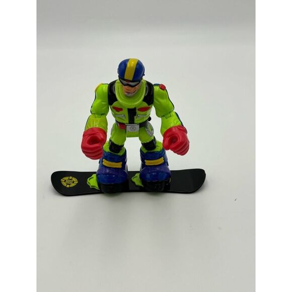 Fisher-Price Rescue Heroes Body Force Alpine Snowboarding Figure w/ Snowboard - Picture 1 of 4